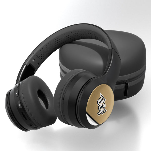 University of Central Florida Golden Knights Stripe Wireless Over-Ear BT Headphones With Case