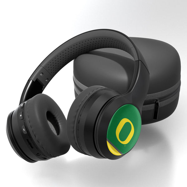 University of Oregon Ducks Stripe Wireless Over-Ear BT Headphones With Case