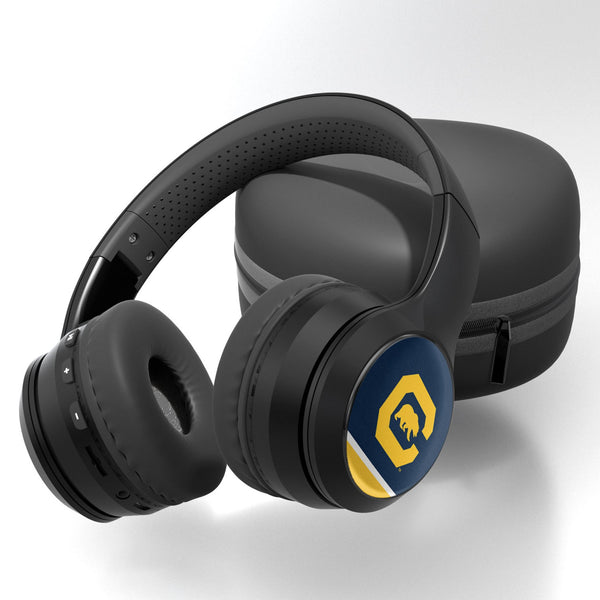 University of California Berkeley Golden Bears Stripe Wireless Over-Ear BT Headphones With Case