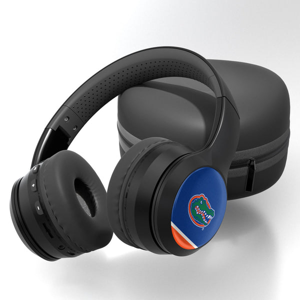 University of Florida Gators Stripe Wireless Over-Ear BT Headphones With Case