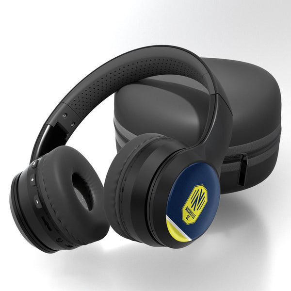 Nashville SC  Stripe Wireless Over-Ear BT Headphones With Case