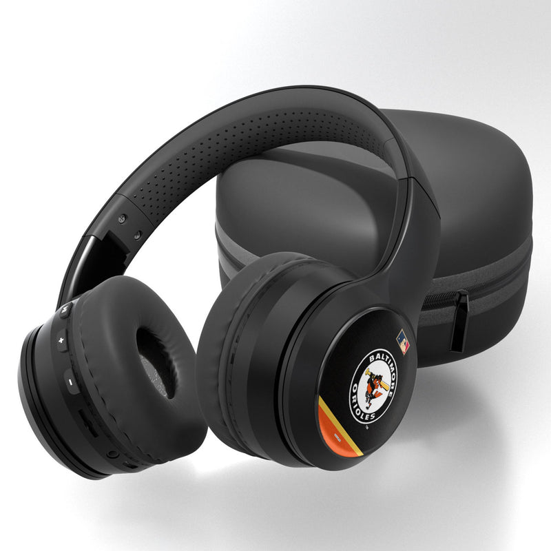 Baltimore Orioles 1966-1969 - Cooperstown Collection Stripe Wireless Over-Ear BT Headphones With Case