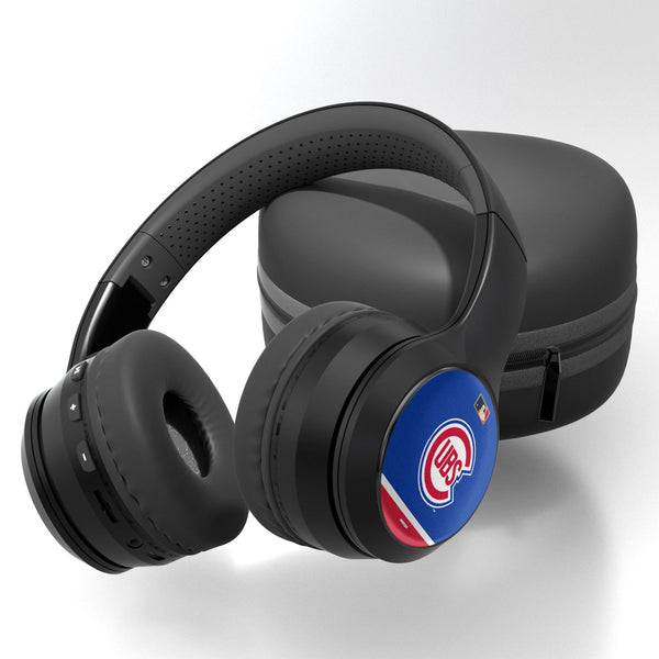 Chicago Cubs 1948-1956 - Cooperstown Collection Stripe Wireless Over-Ear BT Headphones With Case