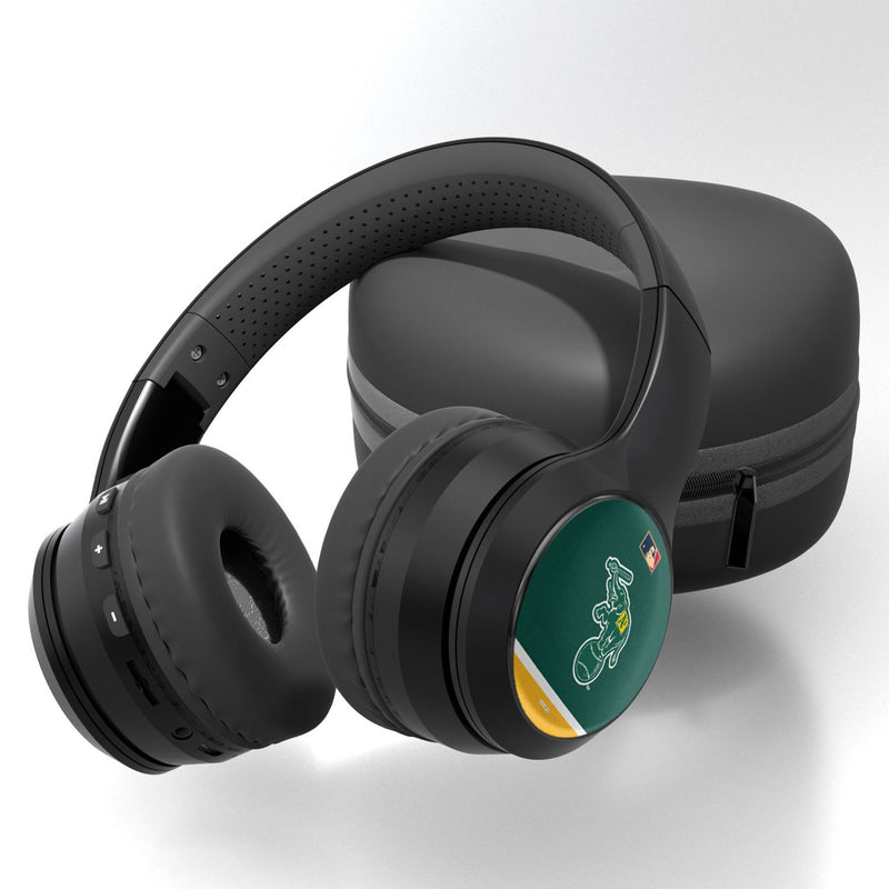 Oakland As  Home 1988 - Cooperstown Collection Stripe Wireless Over-Ear BT Headphones With Case