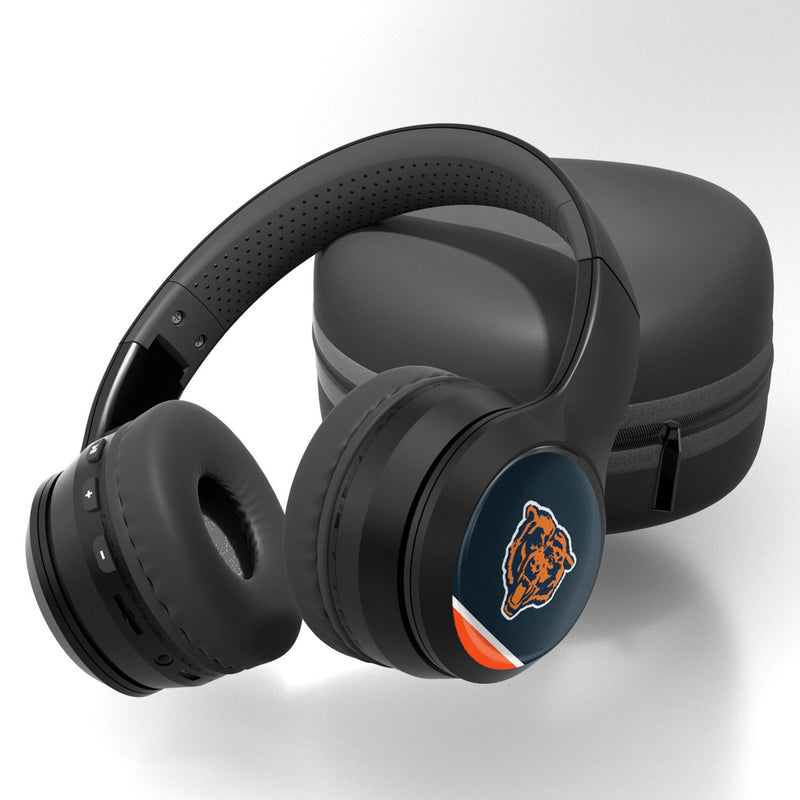 Chicago Bears 1946 Historic Collection Stripe Wireless Over-Ear BT Headphones With Case