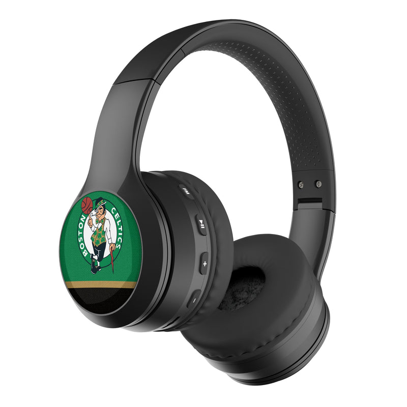 Boston Celtics Stripe Wireless Over-Ear BT Headphones With Case