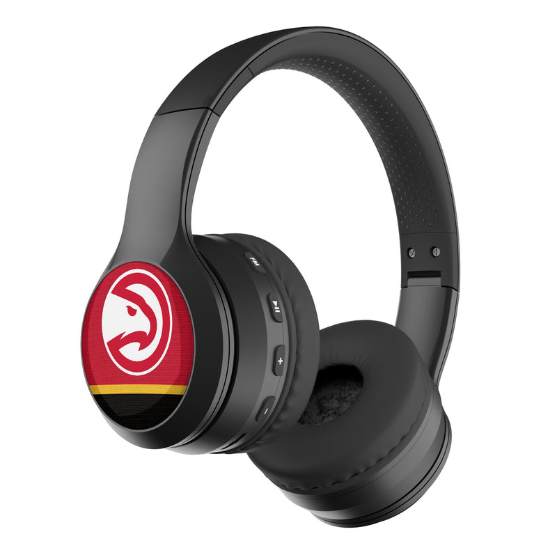 Atlanta Hawks Stripe Wireless Over-Ear BT Headphones With Case