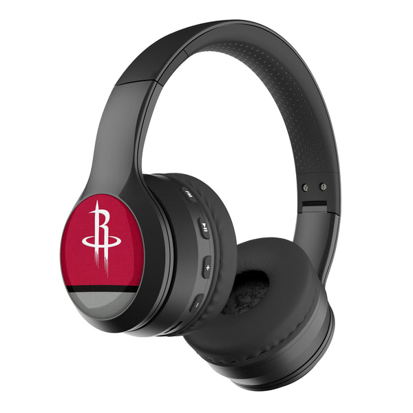 Houston Rockets Stripe Wireless Over-Ear BT Headphones With Case