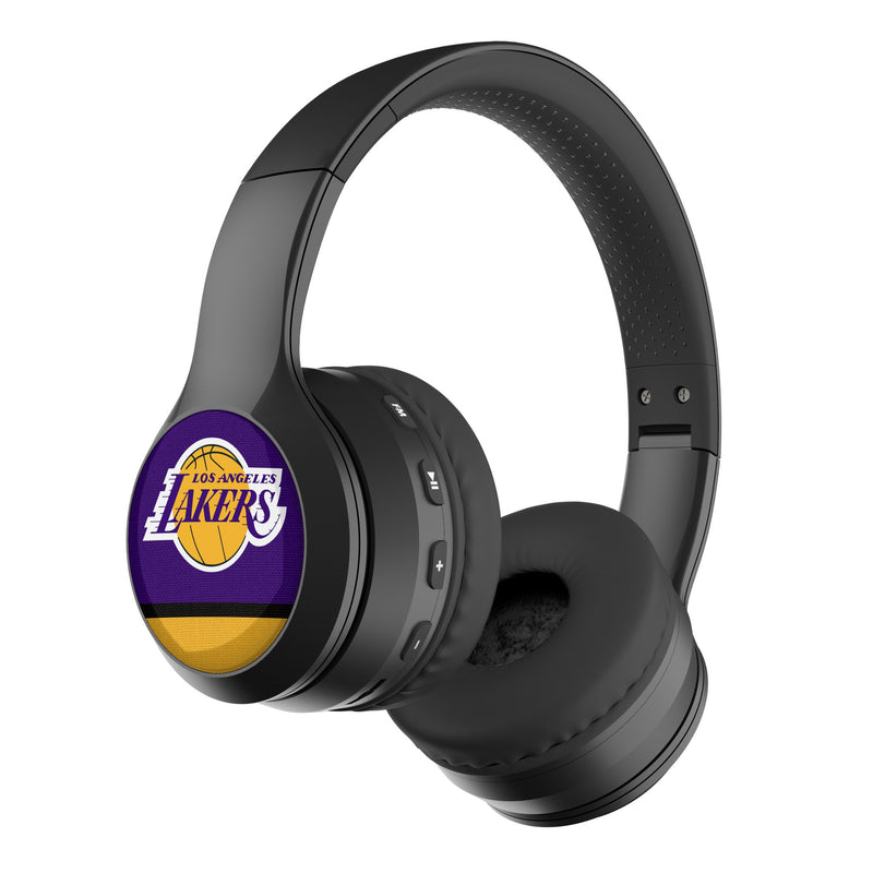 Los Angeles Lakers Stripe Wireless Over-Ear BT Headphones With Case