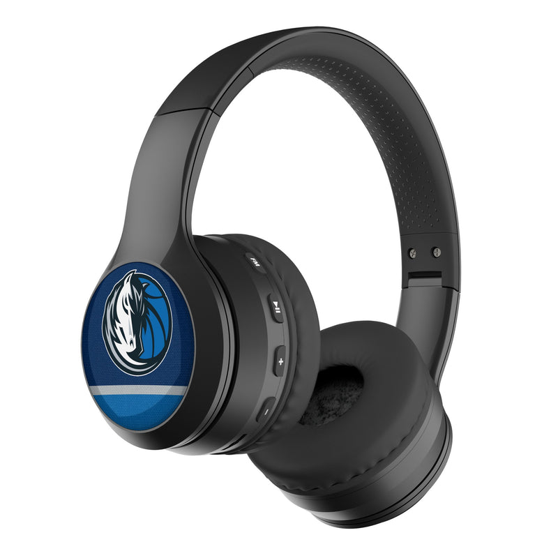 Dallas Mavericks Stripe Wireless Over-Ear BT Headphones With Case