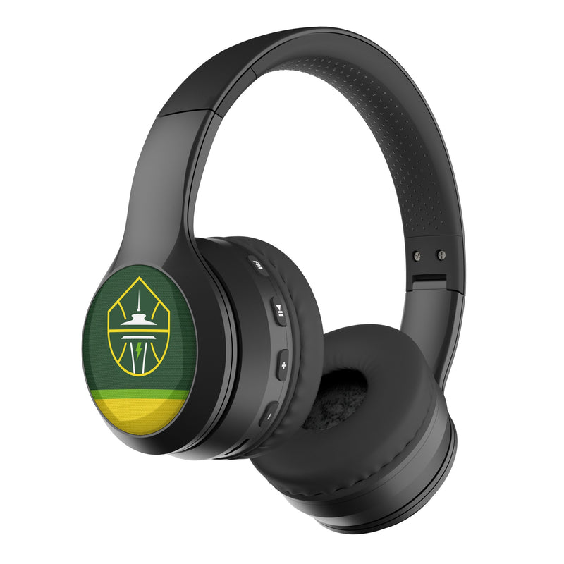 Seattle Storm Stripe Wireless Over-Ear BT Headphones With Case