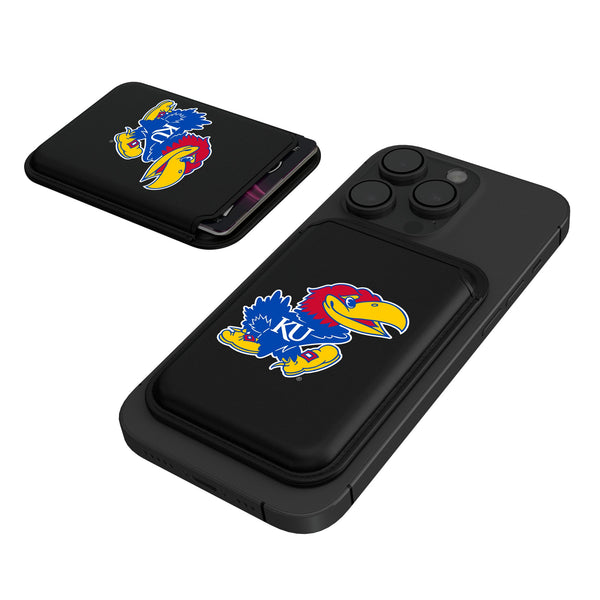 University of Kansas Jayhawks Insignia Black Magnetic Credit Card Wallet