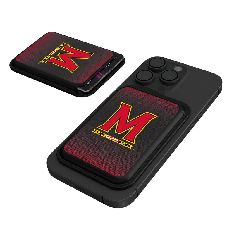 University of Maryland Terrapins Linen Black Magnetic Credit Card Wallet