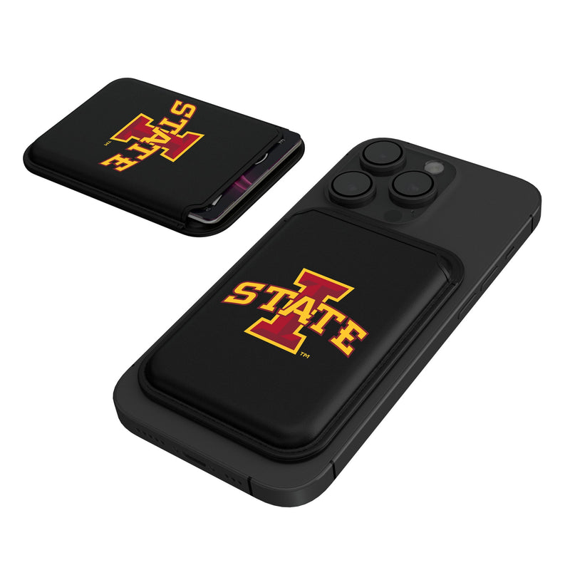 Iowa State University Cyclones Insignia Black Magnetic Credit Card Wallet