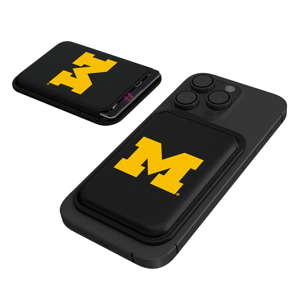 University of Michigan Wolverines Insignia Black Magnetic Credit Card Wallet