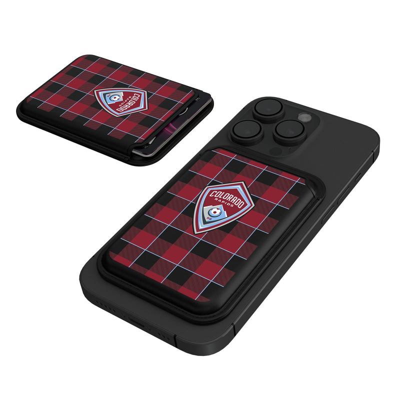 Colorado Rapids  Plaid Black Magnetic Credit Card Wallet