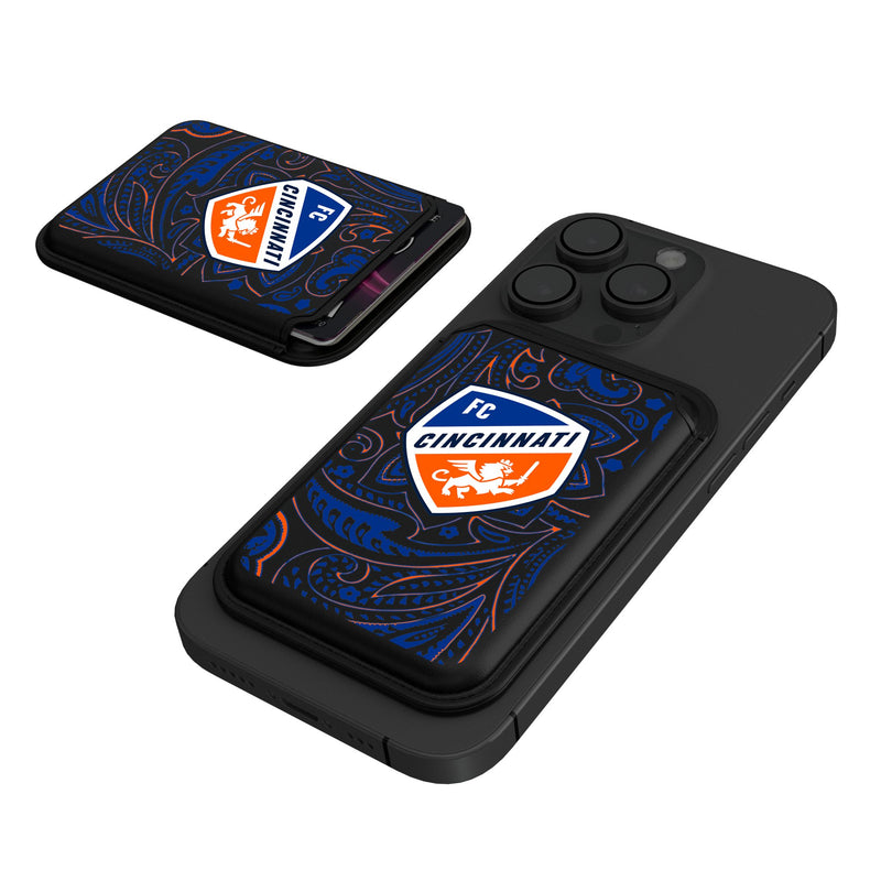 FC Cincinnati  Paisley Black Magnetic Credit Card Wallet