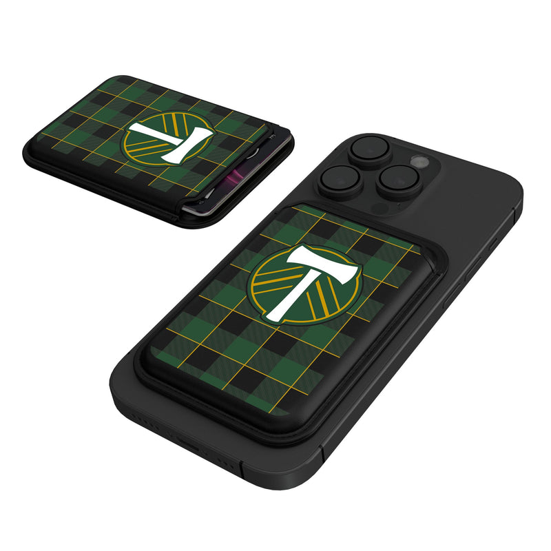 Portland Timbers   Plaid Black Magnetic Credit Card Wallet