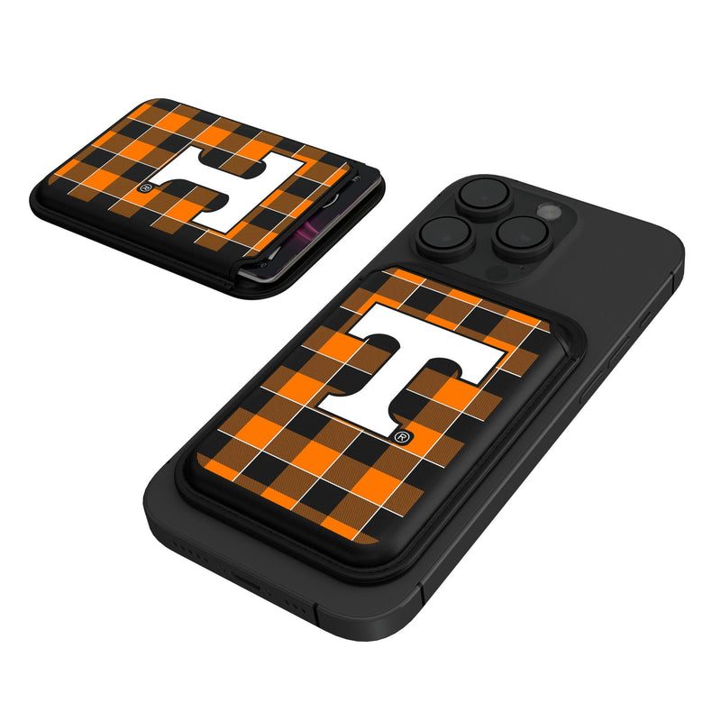 University of Tennessee Volunteers Plaid Black Magnetic Credit Card Wallet