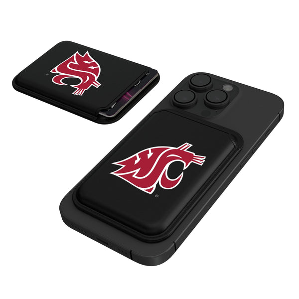 Washington State University Cougars Insignia Black Magnetic Credit Card Wallet