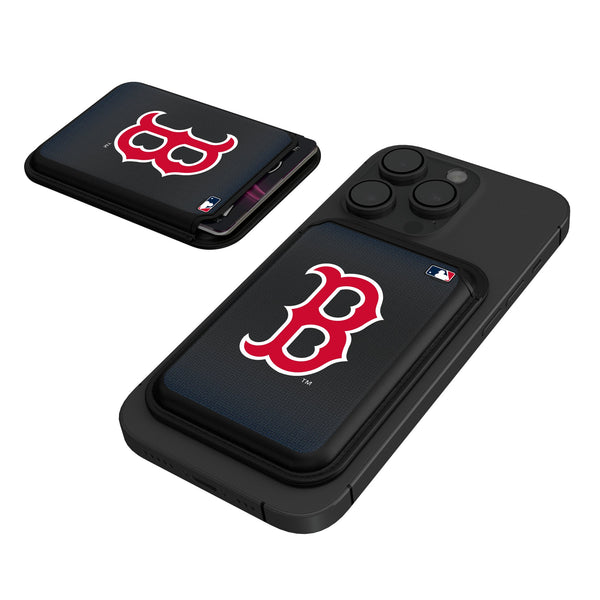 Boston Red Sox Linen Black Magnetic Credit Card Wallet