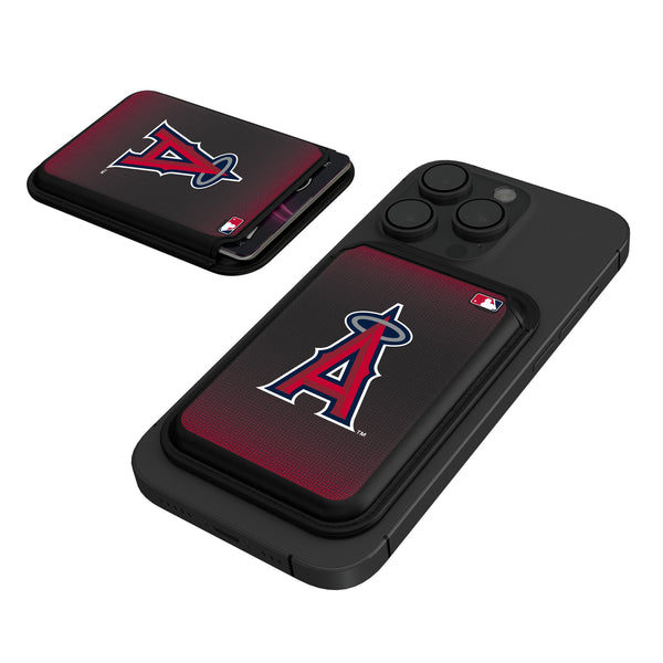 Los Angeles Angels Linen Black Magnetic Credit Card Wallet