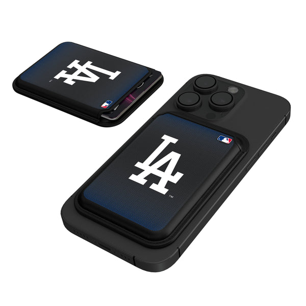 LA Dodgers Linen Black Magnetic Credit Card Wallet