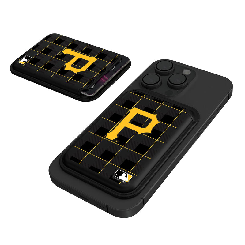 Pittsburgh Pirates Plaid Black Magnetic Credit Card Wallet