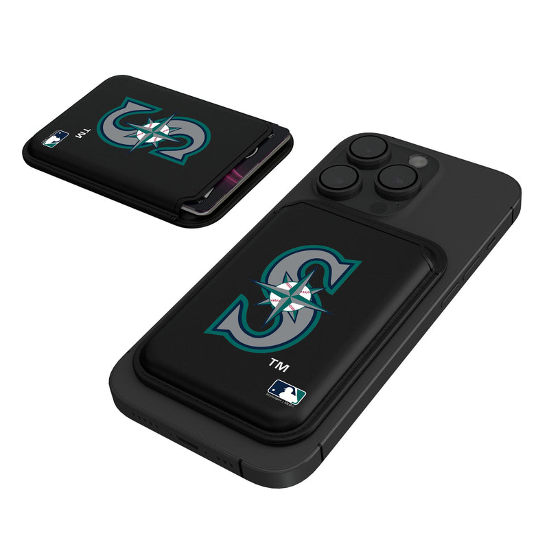 Seattle Mariners Insignia Black Magnetic Credit Card Wallet