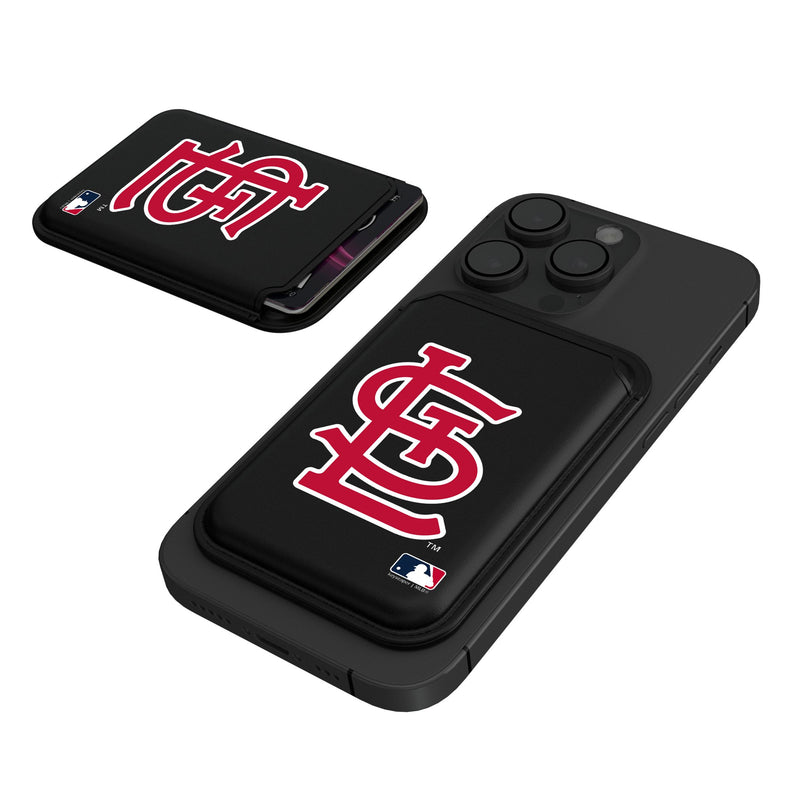 St Louis Cardinals Insignia Black Magnetic Credit Card Wallet