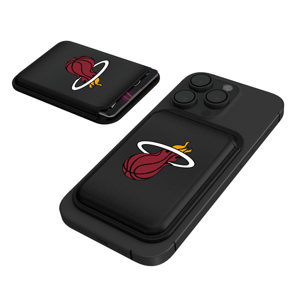 Miami Heat Linen Black Magnetic Credit Card Wallet