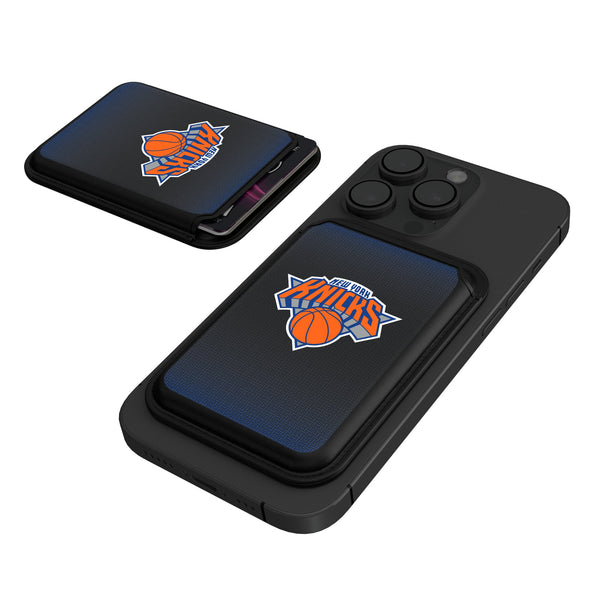 New York Knicks Linen Black Magnetic Credit Card Wallet