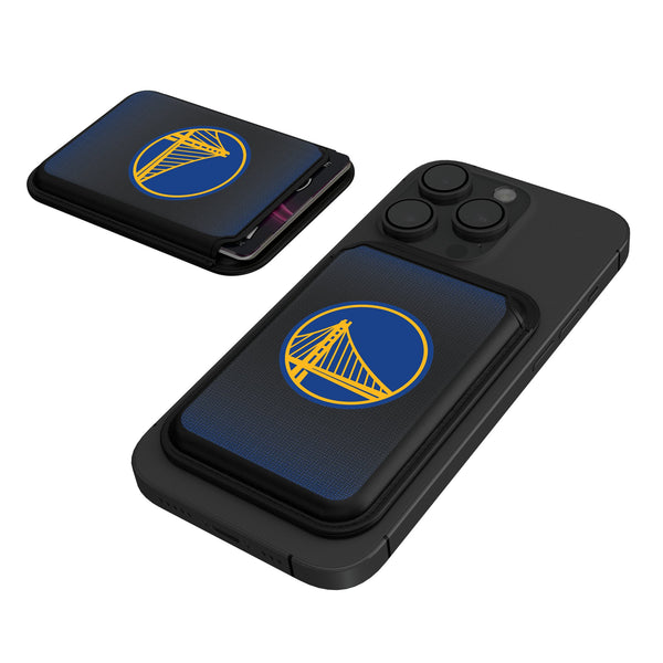 Golden State Warriors Linen Black Magnetic Credit Card Wallet