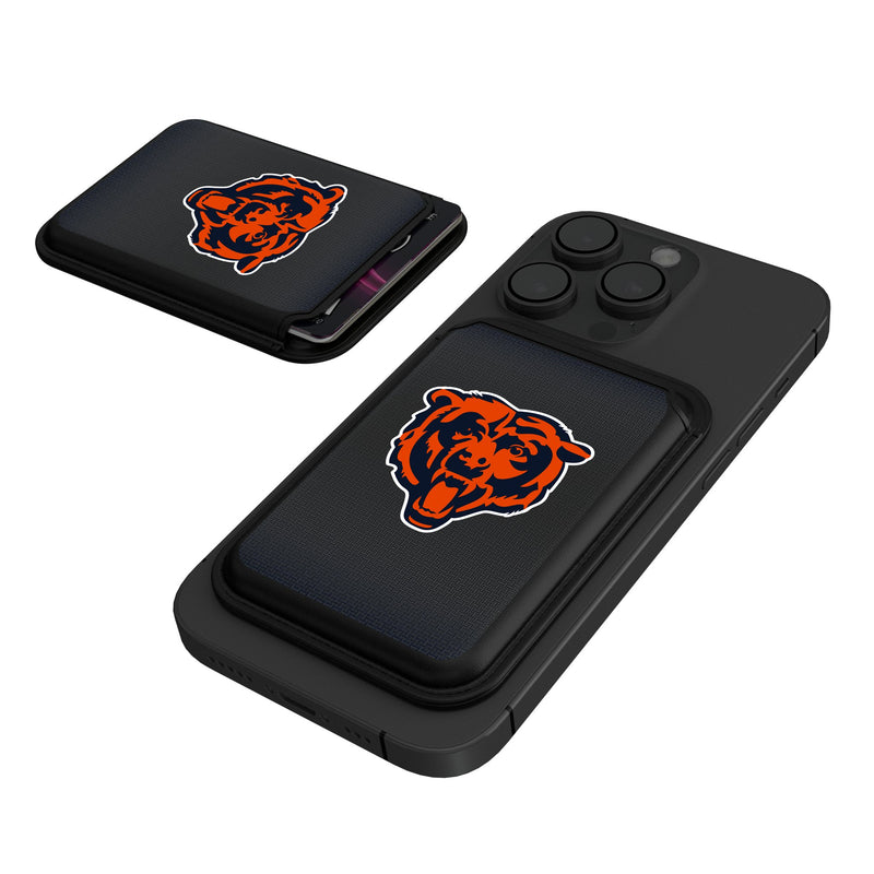 Chicago Bears Linen Black Magnetic Credit Card Wallet