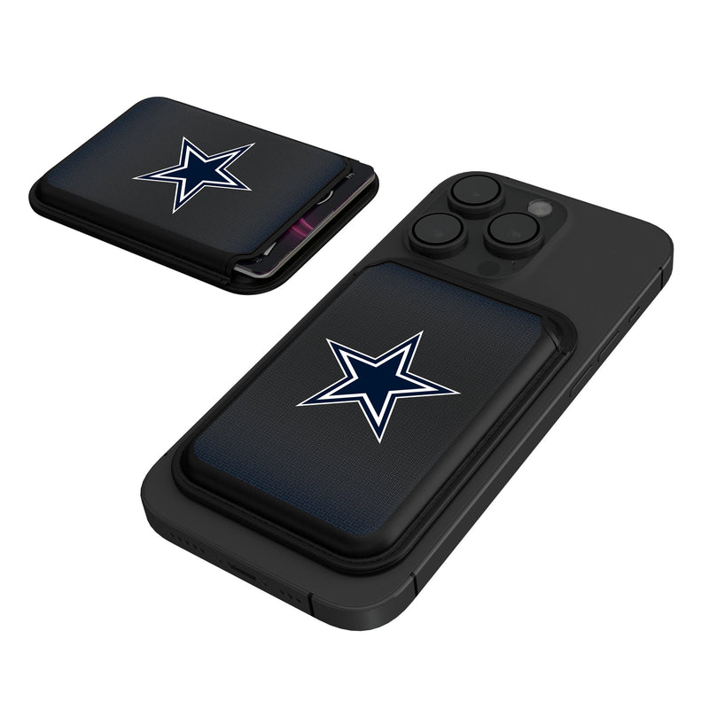 Dallas Cowboys Linen Black Magnetic Credit Card Wallet