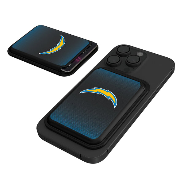 Los Angeles Chargers Linen Black Magnetic Credit Card Wallet