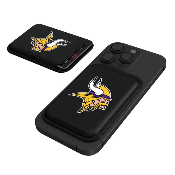 Minnesota Vikings Insignia Black Magnetic Credit Card Wallet