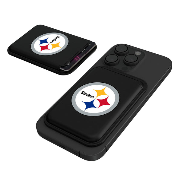 Pittsburgh Steelers Insignia Black Magnetic Credit Card Wallet