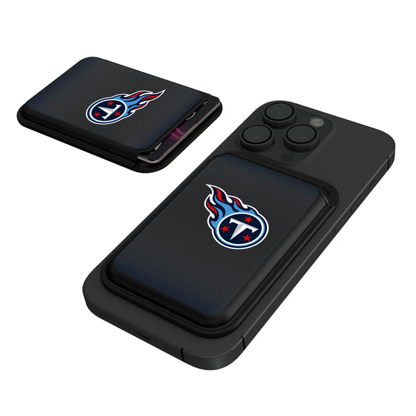 Tennessee Titans Linen Black Magnetic Credit Card Wallet