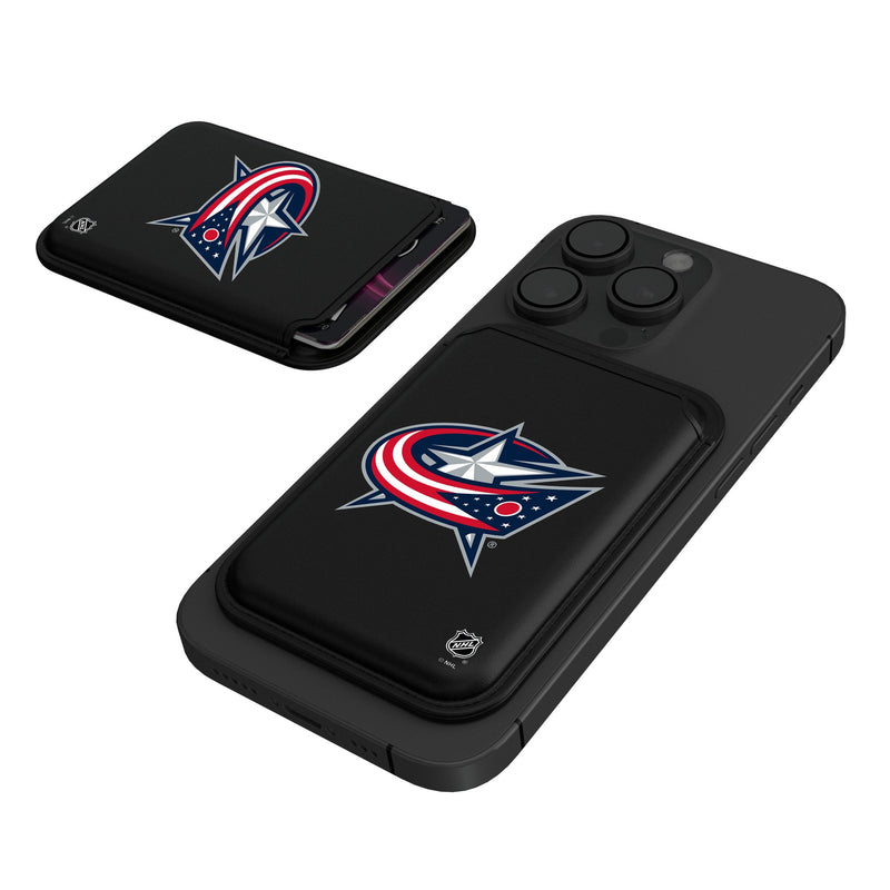 Columbus Blue Jackets Insignia Black Magnetic Credit Card Wallet