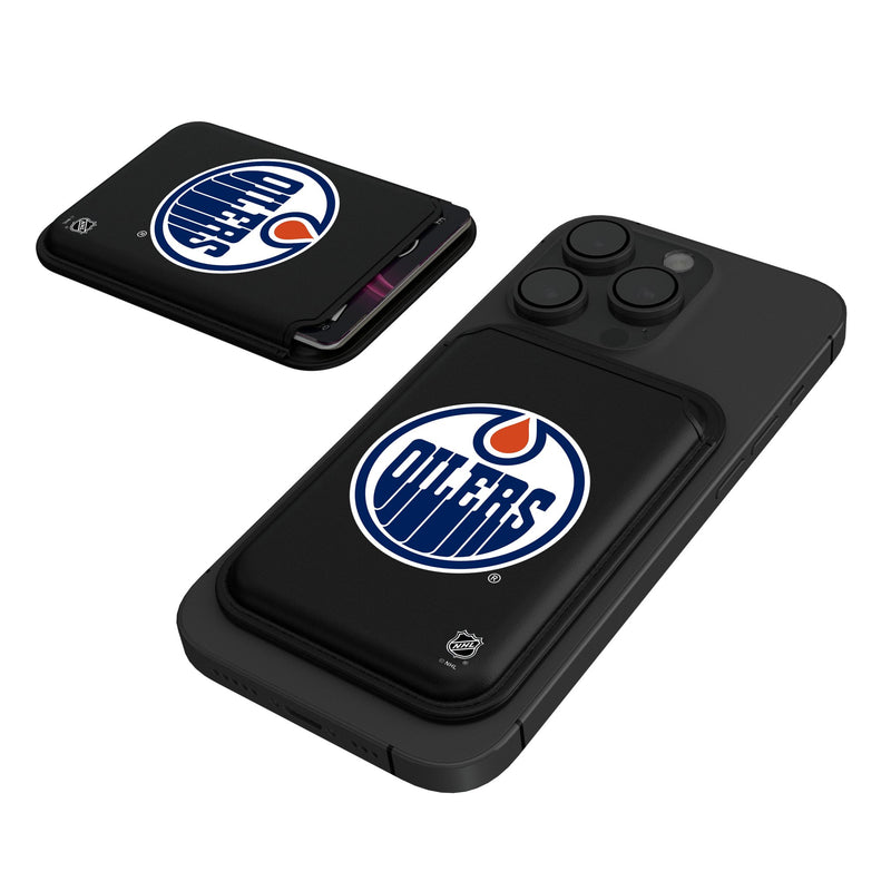 Edmonton Oilers Insignia Black Magnetic Credit Card Wallet