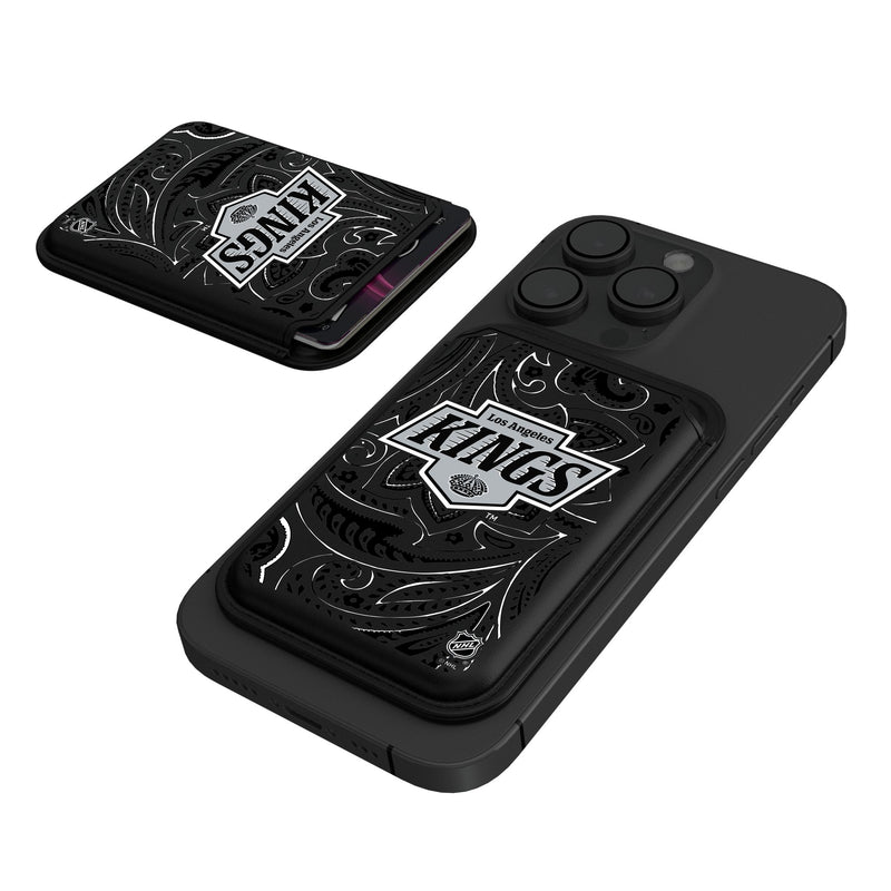 LA Kings Paisley Black Magnetic Credit Card Wallet