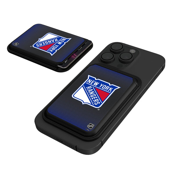 New York Rangers Linen Black Magnetic Credit Card Wallet