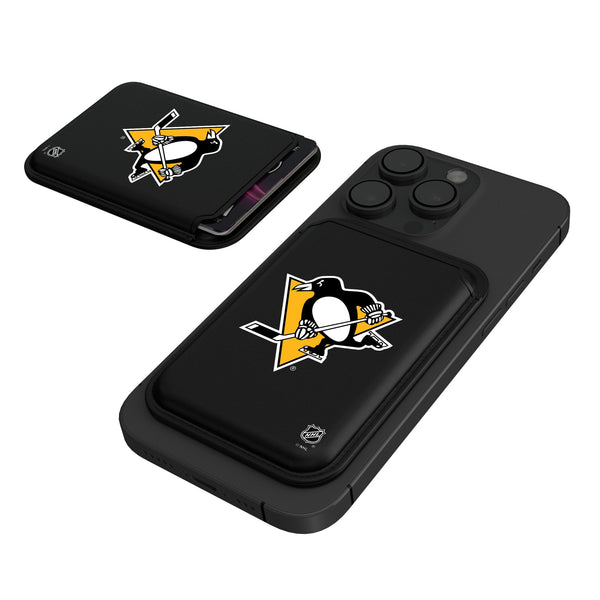 Pittsburgh Penguins Insignia Black Magnetic Credit Card Wallet