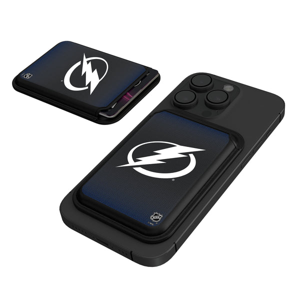 Tampa Bay Lightning Linen Black Magnetic Credit Card Wallet