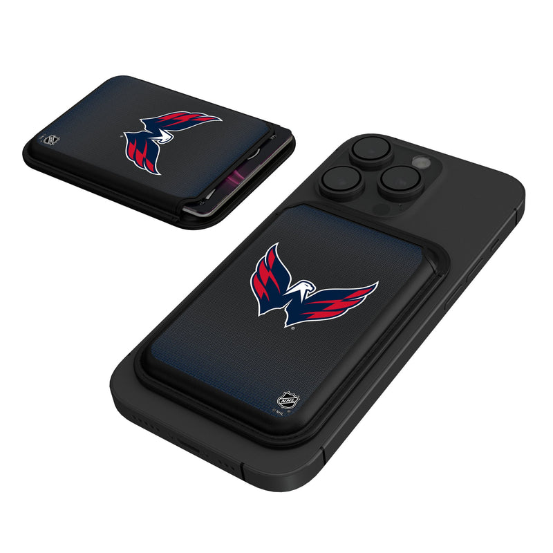 Washington Capitals Linen Black Magnetic Credit Card Wallet