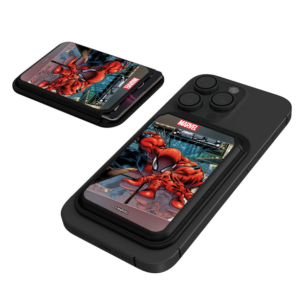 Marvel Spider-Man Cover Art Black Magnetic Credit Card Wallet