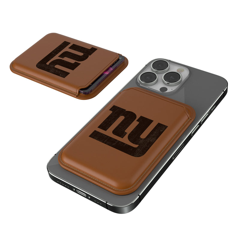 New York Giants Burn Brown Magnetic Credit Card Wallet