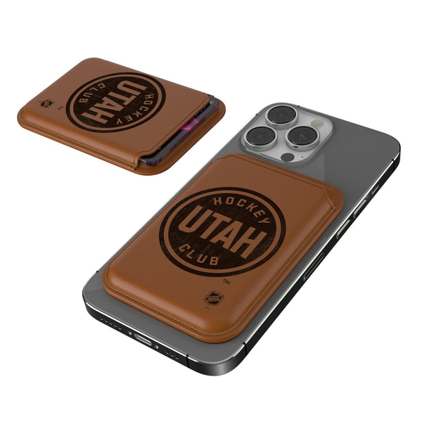 Utah Hockey Club Burn Brown Magnetic Credit Card Wallet