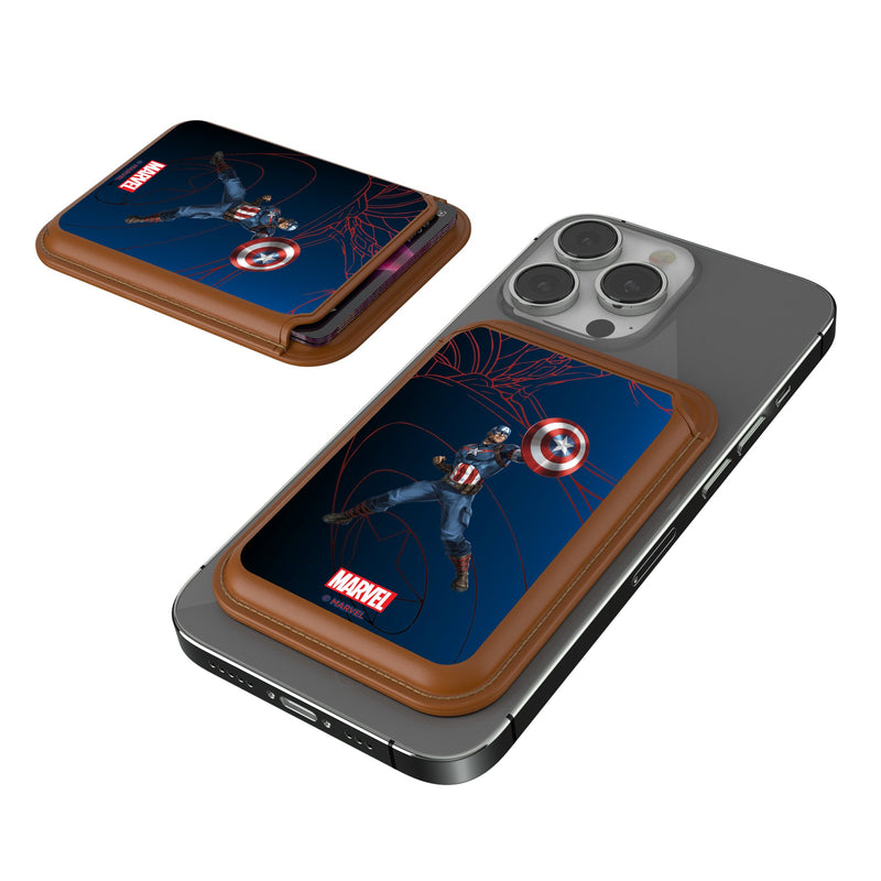 Marvel Avengers Captain America MechLine Brown Magnetic Credit Card Wallet